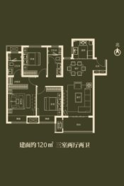 渭南三迪云顶枫丹3室2厅1厨2卫建面120.00㎡