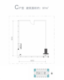 绿景美景广场1室1厅建面97.00㎡