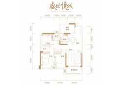 盛世悦城3室2厅1厨2卫建面121.52㎡