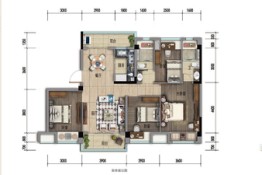 丰都碧桂园4室2厅1厨2卫建面118.00㎡