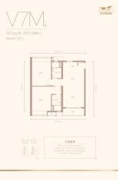 新山国际城2室2厅1厨2卫建面71.29㎡