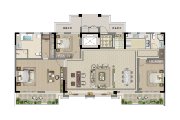 蓝城·桂语听澜3室2厅1厨2卫建面180.00㎡