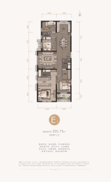 鸿赫·时代天际4室2厅1厨3卫建面200.75㎡