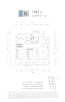 北区B5户型111平3室2厅1卫