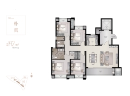 东原 麓·印长江4室2厅1厨2卫建面142.00㎡