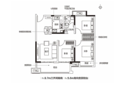 巩义新城西岸公园3室2厅1厨1卫建面100.00㎡