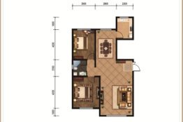 铭峰家苑·名仕园2室2厅1厨1卫建面107.98㎡