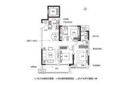 巩义新城西岸公园3室2厅1厨2卫建面118.00㎡