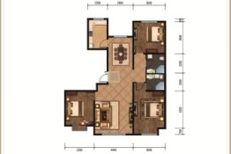 铭峰家苑·名仕园3室2厅1厨2卫建面134.14㎡