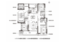 巩义新城西岸公园3室2厅1厨2卫建面134.00㎡