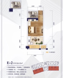 鑫远御文台·玖寓1室1厅1厨1卫建面38.03㎡
