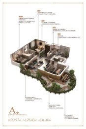 阳光云湖3室2厅1厨2卫建面90.97㎡