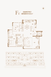 景城·玉兰花园4室2厅1厨2卫建面160.00㎡