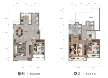 鑫都·溪山林语上叠147m2 三室两厅三卫