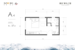 融创·崇礼公馆1室1厅1厨1卫建面37.00㎡