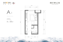 融创·崇礼公馆1室1厅1厨1卫建面33.00㎡