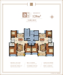 龙苑壹号3室2厅1厨2卫建面120.00㎡