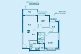 金碧江湾3室2厅1厨1卫建面97.00㎡