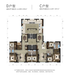 宝能GFC4室2厅1厨2卫建面228.00㎡