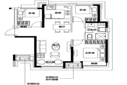 沈抚恒大生态小镇3室2厅1厨1卫建面89.00㎡