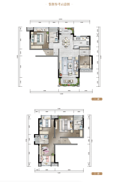 中国铁建湖心公馆5室2厅1厨3卫建面126.00㎡