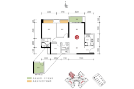 中海雍景熙岸3室2厅1厨2卫建面102.00㎡