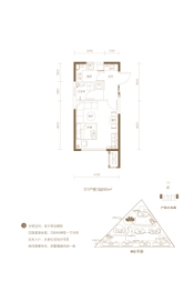 首创·新北京半岛1室1厅1厨1卫建面50.00㎡