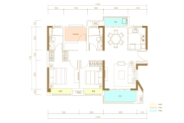 奥园誉峯3室2厅1厨2卫建面100.00㎡