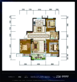 豪帅-鑫岸水郡3室2厅1厨1卫建面127.00㎡