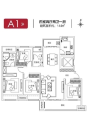 柘城建业幸福里4室2厅1厨2卫建面144.00㎡