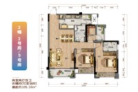 2栋建面106.16平两室两厅两卫