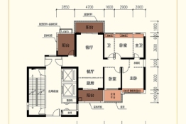 龙光阳光水岸3室2厅1厨2卫建面136.00㎡