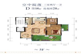 锦华·锦园3室2厅1厨1卫建面116.00㎡