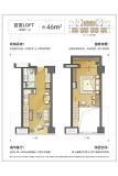 红豆F公馆百变46平户型