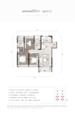 绿城·凤起乐鸣建面约132㎡户型
