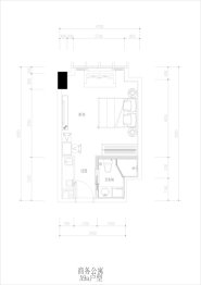 鑫月广场·欢乐海湾1室1厅1厨1卫建面39.57㎡