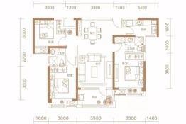 瑞信世家3室2厅1厨2卫建面111.27㎡