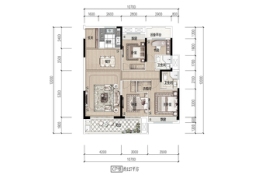 东泰·汨罗壹号4室2厅1厨2卫建面127.00㎡