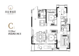 南旅嘉福里4室2厅1厨2卫建面128.00㎡