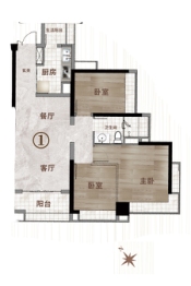 金融街·花溪小镇3室2厅1厨1卫建面92.00㎡