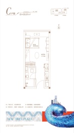 华润置地新时代广场1室1厅1厨1卫建面33.31㎡