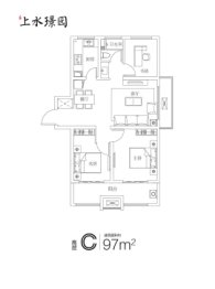 上水璟园3室2厅1厨1卫建面97.00㎡