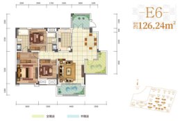 长房·宁洲府4室2厅1厨2卫建面126.24㎡