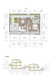 华侨城·大理王宫1室1厅1厨1卫建面85.00㎡