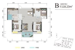 长房·宁洲府3室2厅1厨2卫建面118.23㎡