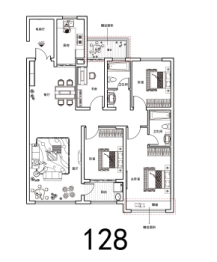 泰实·学府春天4室2厅1厨2卫建面128.00㎡