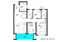 泰禾富·凤凰府3室2厅1厨2卫建面110.00㎡