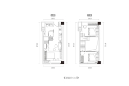 太阳城2室1厅1厨1卫建面43.00㎡