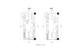 太阳城2室2厅1厨2卫建面43.00㎡