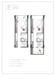 绿城青亭2室2厅2卫建面51.00㎡